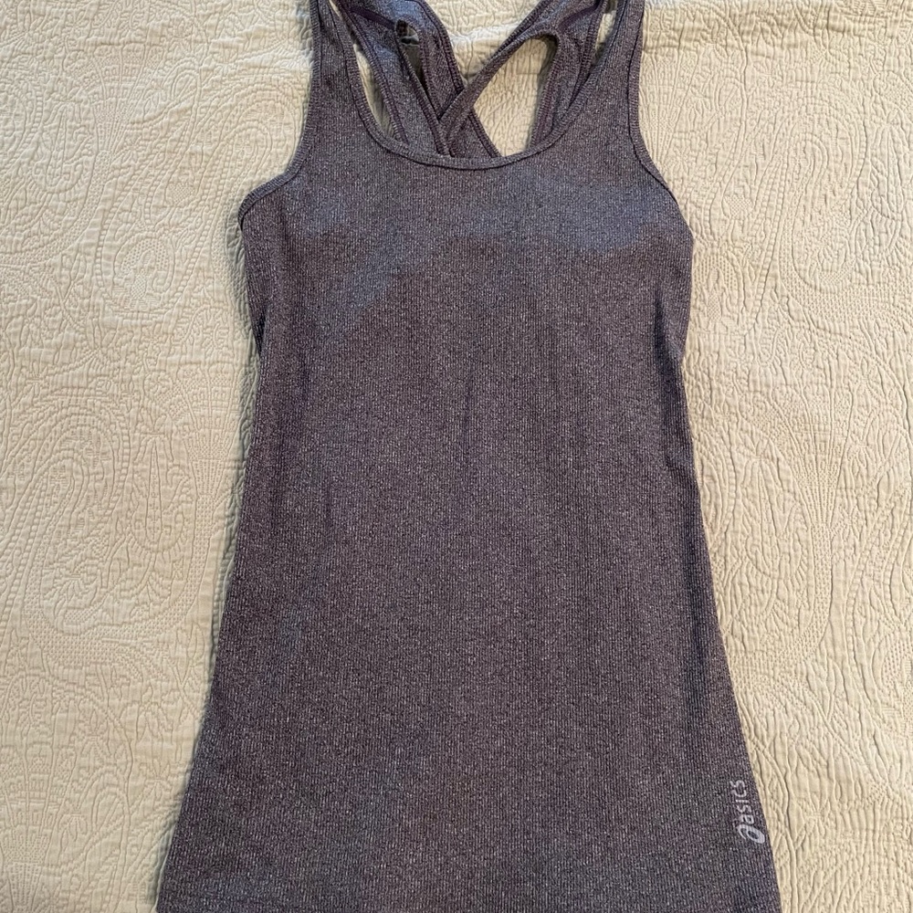 Asics Heathered Gray Athletic Top